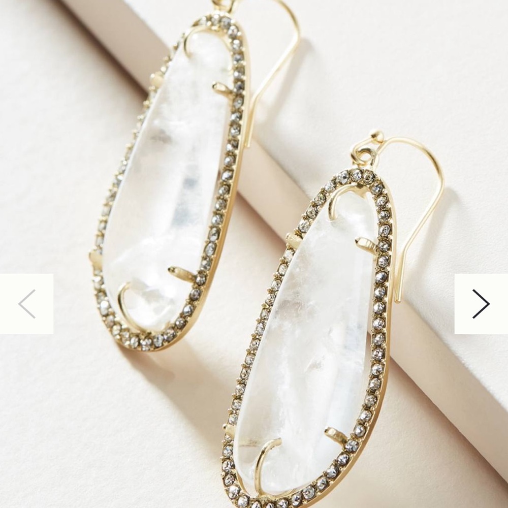 ANTHROPOLOGIE Sohla Drop Earrings In Moonstone